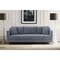 Armen Living Heritage Gray Fabric Upholstered Sofa with Brushed Stainless Steel Legs LCHT3GREY - alternate 7